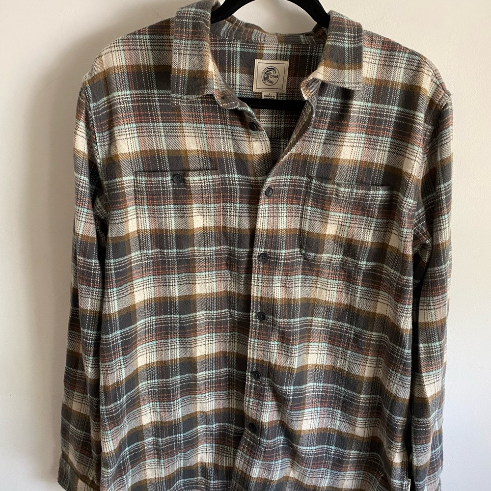 O'Neill Multicolor Men's Plaid Flannel Shirt Skater Grunge